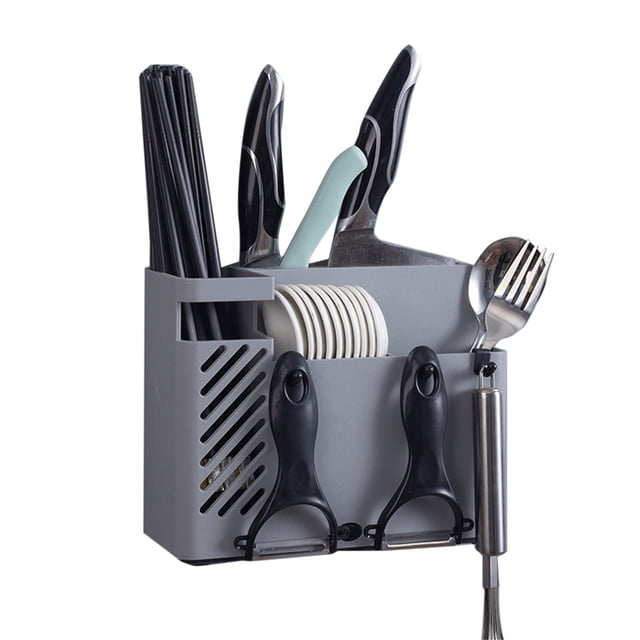 Wall Cutlery Holder Multifunctional Wall Mounted Chopsticks Drying Rack for Home Kitchen