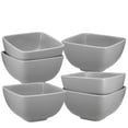thumbnail image 4 of Bruntmor Porcelain Square Bowls Set of 6 Cereal Salad Pasta Bowls Set 24oz,  Gray, 4 of 7