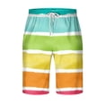 thumbnail image 3 of Penkiiy Mens Rainbow Swim Trunks Swim Shorts with Mesh Lining Funny Swimwear Bathing Suits S Multicolor, 3 of 4