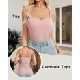 thumbnail image 3 of 2 Pack Women'S Tank Tops With Built-in Bra Comfortable and Breathable, Suitable for Both Outer and Inner Wear With thin Spaghetti Straps M, 3 of 5