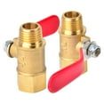 GASHER 3PCS 1/4 Inch Brass Mini Ball Valve Shut Off Switch, 1/4 Inch ...