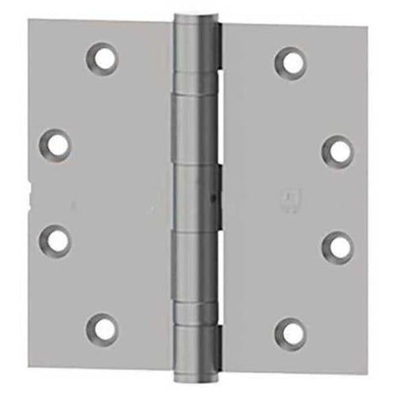 4 x 4 in. 0.25 in. Radius Full Mortise Standard Weight Ball Bearing Hinge, Satin Chrome