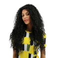 thumbnail image 2 of Peluca delantera de encaje Pelucas sintéticas Cabello negro de larga Fibras de temperatura Postizos completos riza Yuyangstore Pelucas largas para mujeres, 2 of 8