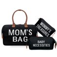 thumbnail image 1 of Bolsa de pañales con estampado de mamá con 2 organizadores, color negro, 1 of 7