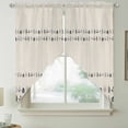 thumbnail image 2 of Vintage Botanical Swag Valances for Windows, Kitchen Window Curtains Over Sink, Herb on Beige Leaves Retro Country Window Treatment Curtains for Living Room/Bedroom Curtains 2 Panel Sets 36"x45", 2 of 8