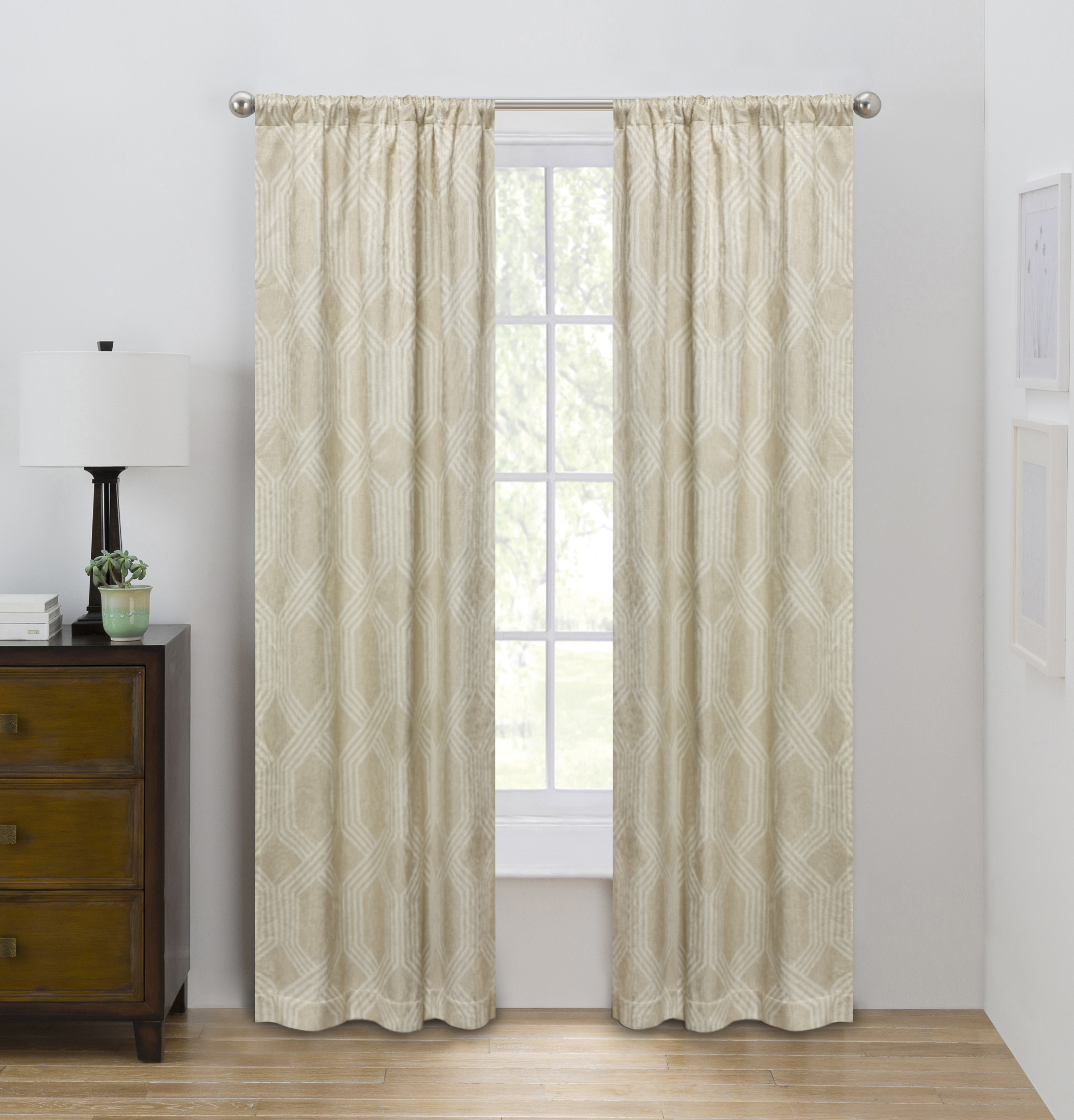 Eclipse Draft Stopper Samantha Geo Print Room Darkening Fleece Lined