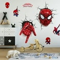 thumbnail image 5 of superhero Breaking Through Wall Sticker Chilren Boys wall Decals Peel And Stickers for 3D superhero Walls Bedroom Living Room Home Décor( 15.7X23.7)inch, 5 of 9