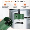 thumbnail image 4 of GEREMF-Bi-Metal Hole Saw 4-23/32", M42 HSS Circular Head 120mm Hole Cutter with Center Drill Bit - for Thick Stainless Steel Hard Steel Sheet, Green, 4 of 4