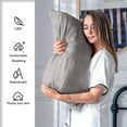 thumbnail image 3 of Fusion Natural Mulberry Silk Pillowcase with Hidden Zipper for Hair and Skin Standard Size 20"X 26" Soft Breathable Smooth Cooling Pillow Covers for Sleeping(Gray,1Pcs), 3 of 6