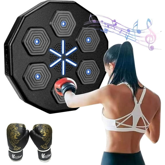 Annuodi Electronic Music Boxing Machine, Smart Boxing Equipment with Multi Mode Training, Wall Mounted Boxing Trainer for Stress Relief and Relaxation