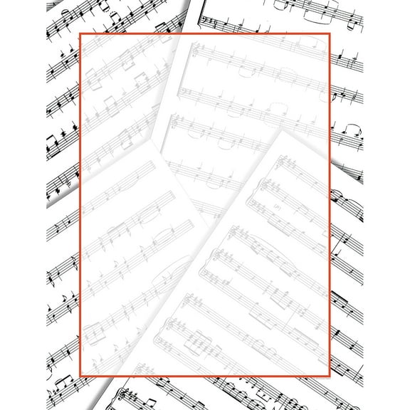Great Papers! Sheet Music Letterhead Stationery Letterhead, 8.5" x 11", 80 sheets, Inkjet and Laser Printer Compatible