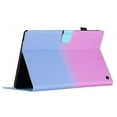thumbnail image 2 of for Amazon Kindle Fire 7 12th Gen 2022, Gradient Color PU Leather Folio Stand Magnetic Wallet with Card Pockets [Auto Wake/Sleep] Soft TPU Shockproof Cover, Purple+Blue, 2 of 9