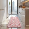 thumbnail image 4 of Pink Christmas Snowman Pattern Kitchen Rug Mat,Kitchen Runner Rugs Non Skid Washable,Decorative Kitchen Floor Mats for Kitchen,Sink,Laundry,17"x47.2", 4 of 7