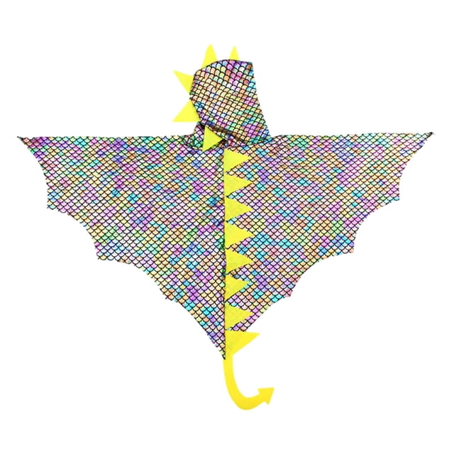 Disfraz de Halloween, Traje de Cosplay, Capa de Dragón, Capa de Dinosaurio para Niños para Actuaciones en Escenario, Fiesta Medieval para Niños Y Niña Vistoso