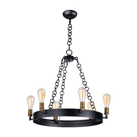 17 Stories Harpa 6 Light Wagon Wheel Chandelier Com 17 Stories Harpa 6 Light Wagon Wheel Chandelier