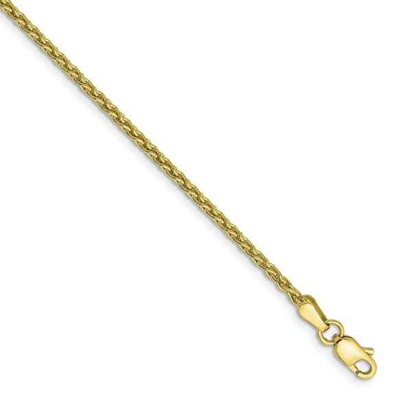 10K Yellow Gold Spiga (Wheat) chain Pendant 8 in 1.75 mm