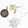 thumbnail image 6 of Big Dot of Happiness White and Gold 2026 Graduation Party Centerpiece Sticks, Congrats Grad Decor, Class of 2026 Grad Party Table Toppers - 15 Pieces, 6 of 8