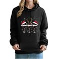 thumbnail image 2 of Craaazy Women's Christmas Printed Shirts Off Shoulder Sleeves Pockets Long Sleeved Top Hooded Sweatshirt Gifts, 2 of 5