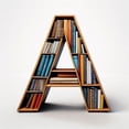 thumbnail image 4 of BNNG 26 Letters Christmas Tree Letter Shaped Bookshelf Pendant, Book Lover Christmas Tree Hanging Ornament, 2D Acrylic Mini Bookshelf Pendant for Xmas Tree Door Window Decor, 3 inch, 4 of 9