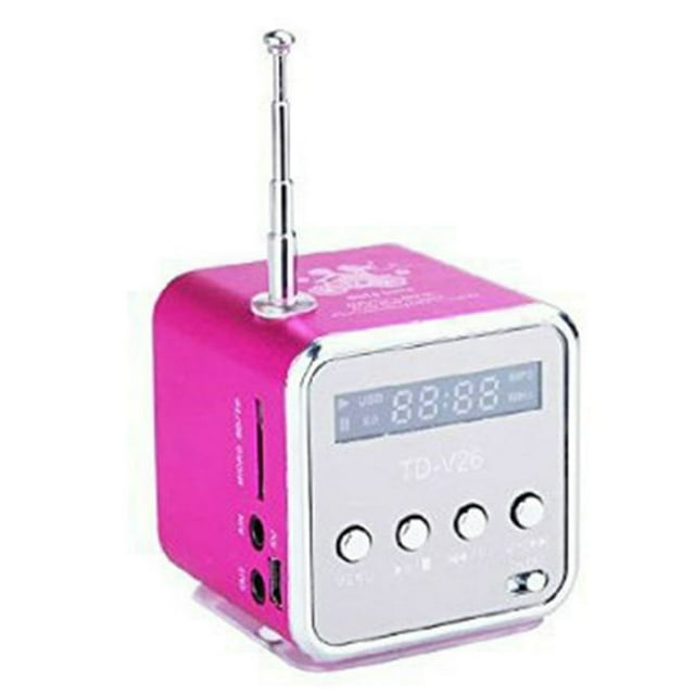 TD-V26 Mini Portable Sound Speaker TF Card FM Radio AUX Stereo Music Player