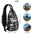 thumbnail image 4 of Gothic Starry Night Crossbody Backpack with Lunar Eclipse & Astral Elements, Lightweight Travel Daypack with Adjustable Shoulder Strap, Durable Design for Students, Office, Outdoor Use, 4 of 6