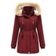 thumbnail image 1 of Abrigo largo cálido para mujer Sudadera con capucha Chaqueta de cuello Parkas de invierno delgadas Abrigos Fridja  po701, 1 of 8