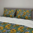 thumbnail image 2 of Vintage Comforter & Sham Bedding Set, Art Nouveau Inspired Tender Entangled Leaves and Flowers, 3 pcs Duvet Set Microfiber Filling Quilt, 5 Sizes, Earth Yellow Fern Green, by Ambesonne, 2 of 4