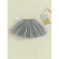 thumbnail image 3 of Bslissey Kids Baby Girls Mini Skirt Solid Color Elastic Waist Layered Tulle Tutu Skirt Toddler Casual A-line Skirt for Daily Party 6M 12M 18M 24M 3T 4T, 3 of 8