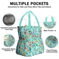 thumbnail image 3 of Pioneer Flower Floral Print Pattern Drawstring Lunch Bag Women - Drawstring Lunch Bag Insulated for Work Office - Stain-Resistant Large Lunchbags for Women with Multi-Pockets, 3 of 6