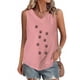 thumbnail image 1 of Fiudx Tops para Mujer Camiseta con Botones y Cuello Redondo de Manga Corta con Estampado Pequeño Informal y de Lino para Mujer, 1 of 4