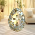 thumbnail image 5 of LMTODLFG 2025 New Easter Cross Suncatcher Stained Glass Ornaments Hanging Gold Easter Egg Cross Suncatcher Noble Pearl Sun Catchers Window Light Catchers Garden Window Decor, 5 of 5