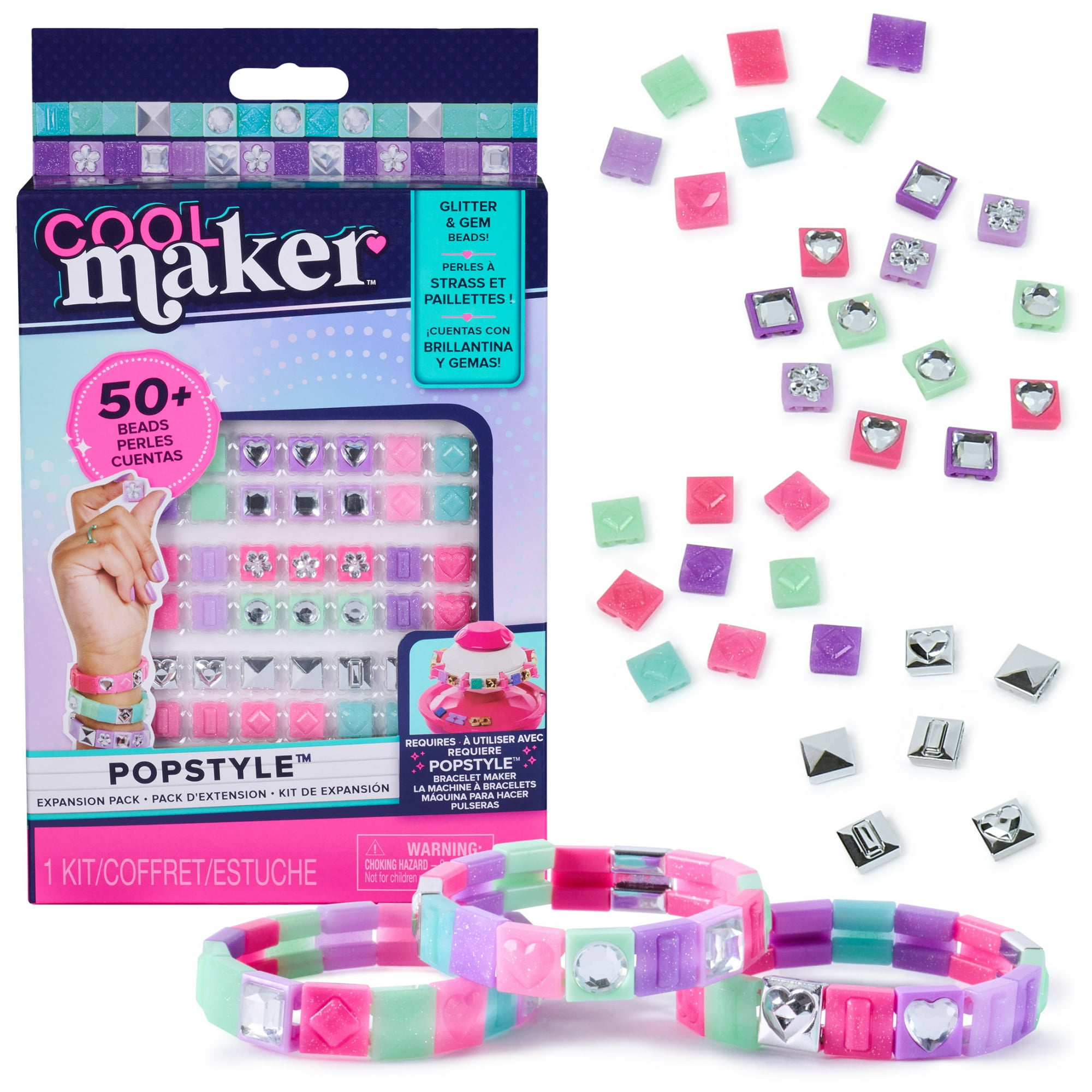 Cool Maker, PopStyle Expansion Pack Bracelet Making Kit, over 50 Beads