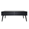 Kadyn Faux Wood Overlay Coffee Table, Mid Century Coffee Table with Storage Space, Modern Fiberboard Coffee Table for Bedroom, Plaid Grey Oak Kadyn Faux Wood Overlay Coffee Table, Mid Century Coffee Table with Storage Space, Modern Fiberboard Coffee Table for Bedroom, Plaid Grey Oak