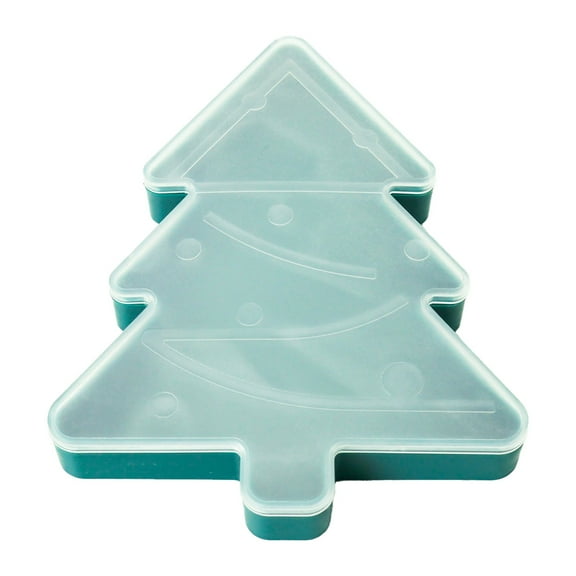 Basiess Tree-Shaped Cookie Jar with Lid, Cute Snack Candy Storage Container, Holiday Serving Tray, Home Kitchen Decor & Organizer (1Pcs) Green