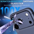 thumbnail image 4 of for iPhone 17 Pro Max Camera Lens Protector, [All-in-one Frosted] [Strong-Adhesion] Metal Frame Tempered Glass Camera Lens Cover-Dark Blue, 4 of 8