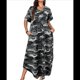 thumbnail image 1 of Vestido Camisero Informal de Verano para Mujer, Holgado, de Corta, Estilo Camuflaje, con Bolsillo Gris XXL, 1 of 8