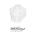 thumbnail image 5 of Women's Victorian Faux Collar Ruffled Front Detachable Blouse False Collar Button Down Half Shirt Layering Crop Top, 5 of 9