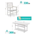 thumbnail image 6 of 10-Piece All-Weather HDPE Patio Dining Set for 8 with Umbrella Hole, 6 of 7