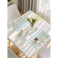 thumbnail image 5 of Spring Daisy Placemats Set of 4, Watercolor Botanical Florals Aqua Stripes Placemats for Dining Table, Place Mats for Kitchen Tabletop, Waterproof Wipeable Dining Table Mats Set, 5 of 9