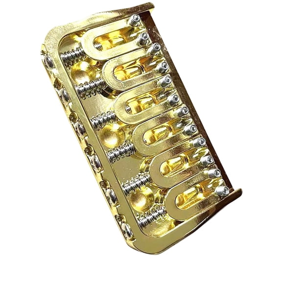Puente de guitarra eléctrica Sunnimix puente rígido fijo dorado 7,2 cm x 3,8 cm