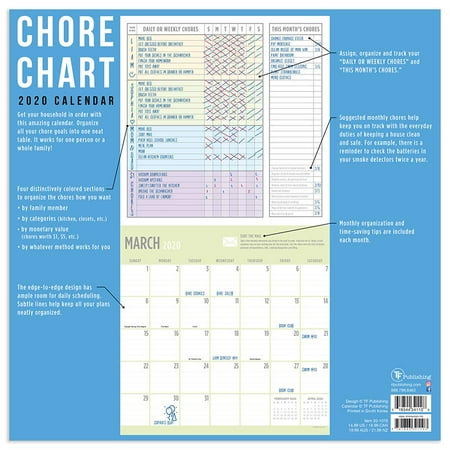 2020 chore chart wall calendar walmart canada and doug chore chart walmart