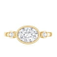 thumbnail image 4 of Rosec Jewels 1ct Lab Grown Diamond Ring - 6x8 mm Oval Engagement Ring - EF-VS Quality, 14K Yellow Gold, US 5.50, 4 of 8