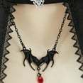 thumbnail image 5 of MEOWCOS Women's Gothic Elf Style Sexy Bodysuit with Sleeves and Necklace, M, 5 of 7
