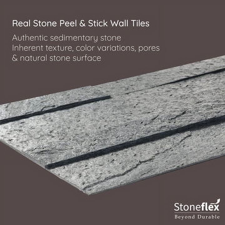 Cosmic Dust - Self-Adhesive 3D Peel & Stick Stacked Natural Stone Tiles [Pack of 10]