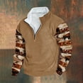 thumbnail image 2 of Nfhtoj Men's Aztec Western Sweatshirt 1/4 Zip Up Pullover Jackets Cowboy Warm Hoodie Shirt Stand Collar Casual Long Sleeve Western Country Sweatshirts, 2 of 3