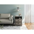 thumbnail image 3 of Furpezoo Nightstand Set of 2, Bedroom Bedside Table with 2 Drawers, Compartment ,Gray, 3 of 11