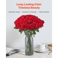 thumbnail image 3 of Rosas artificiales de espuma roja VEVOR, 60 unidades con tallos, 3 of 9