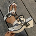 thumbnail image 2 of Narveanno Wedge Sandals Women Comfortable: Sandals for Women Dressy Summer Ankle Strap Open Toe Low Heel Platform Wedges Shoes, 2 of 8
