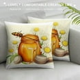 thumbnail image 3 of QZHH  Bumble Bee Decor, Bee Pillow Covers , Decorative Spring Summer Sunflower Bee Happy Bee Kind Throw Pillow Covers, Honey Bee Decor for Couch, Living Room, Bedroom, Car, 3 of 5
