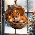 thumbnail image 4 of YOHAVEN Forest Animal Resin Ornaments Set With Mini Lights, Cute Hedgehog Raccoon And Friends In Acorn Homes, Hanging Christmas Tree Accents, Whimsical Holiday Décor Gift For Nature Lovers, 4 of 7